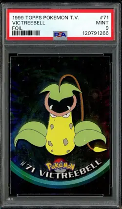 1999 Topps Pokemon TV Foil #71 Victreebell PSA 9 MINT - Image 1