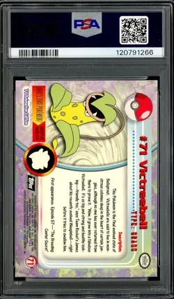 1999 Topps Pokemon TV Foil #71 Victreebell PSA 9 MINT - Image 2