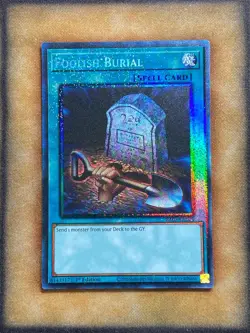 Yugioh Foolish Burial RA02-EN049 Prismatic Collector Rare 1st Ed NM - Image 1