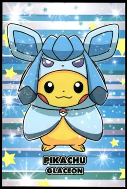 2025 POKEMON ATTACK 2 DATABASE Card #148 PIKACHU PONCHO GLACEON - Image 1