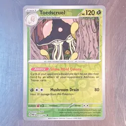 2023 Pokemon Scarlet Violet Paradox Rift Reverse HOLO Toedscruel Card 017/182 - Image 1