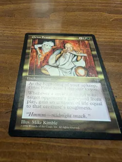 Grim Feast Mirage NM Black Green Rare MAGIC THE GATHERING MTG CARD - Image 2