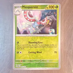 2023 Pokemon Scarlet Violet Paradox Rift Reverse HOLO Masquerain Card 002/182 - Image 1