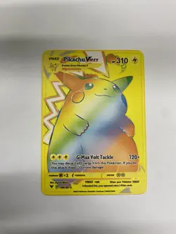 Pikachu Vmax Gold Metal Pokemon Card-Collectible Gift Display！Christmas PRETTY - Image 3