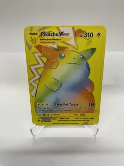 Pikachu Vmax Gold Metal Pokemon Card-Collectible Gift Display！Christmas PRETTY - Image 5