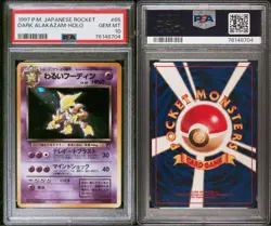 Dark Alakazam PSA10 Holo Japanese Rocket Old Back Pokemon Card Vintage Rare - Image 1