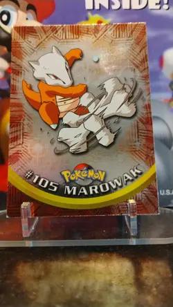 MAROWAK TV Animation Edition POKEMON Holo Foil TOPPS 2000 Trading Card #105 - Image 1
