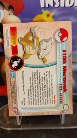 MAROWAK TV Animation Edition POKEMON Holo Foil TOPPS 2000 Trading Card #105 - Image 2