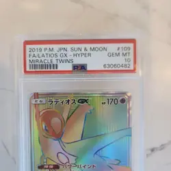 PSA10 Latios GX HR Pokemon Card Sun & Moon Miracle Twin Rare - Image 2