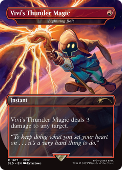 Vivi's Thunder Magic #1871 | Near Mint FOIL | Secret Lair Drop Magic MTG - Image 1
