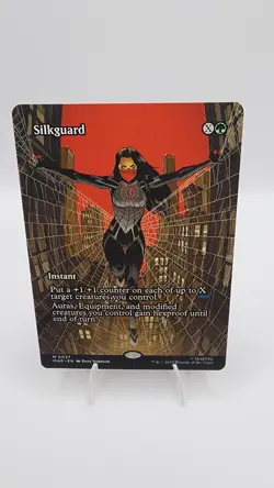 MTG Silkguard 0037 Spider-Man Marvel Universes Beyond NM/M Magic Card - Image 1