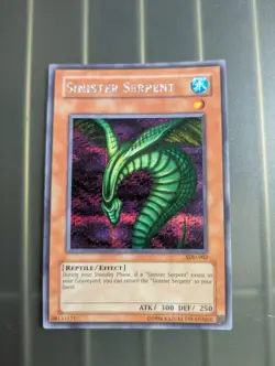 Yugioh Sinister Serpent SDD-002 Parallel Secret Rare NM - Image 1