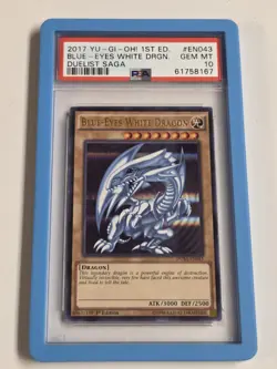 PSA 10 MINT Blue-Eyes White Dragon DUSA-EN043 Ultra Rare Yugioh 1st Edition 2017 - Image 1