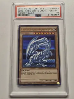 PSA 10 MINT Blue-Eyes White Dragon DUSA-EN043 Ultra Rare Yugioh 1st Edition 2017 - Image 2