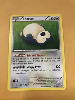 Snorlax 80/106 Flashfire Rare - LP Pokemon Card - Image 1