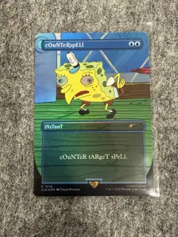 1x Counterspell, Foil - 7010, Spongebob Secret Lair RARE Meme Bonus Card, MTG NM - Image 1