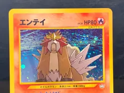 Entei Holo No.244 Neo 3 Revelation 2000 Old Back Japanese Pokemon Card - Image 3