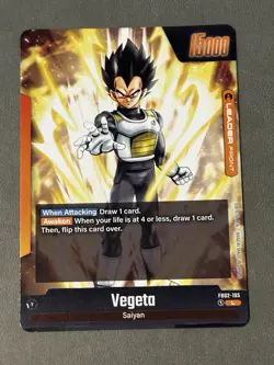 Dragon Ball Super Card Game Fusion World Blazing Aura Vegeta FB02-105 Reg Leader - Image 2
