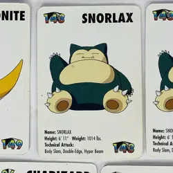 Vintage Pokemon Snorlax 143 Mini Card 1998 Applause KFC - Image 1