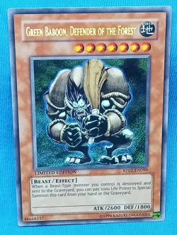 YuGiOh Cards - Green Baboon, Defender of the Forest - RP02-EN099 **Near Mint** - Image 1
