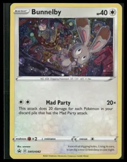 Bunnelby #SWSH082 Cosmos Holo Sword & Shield Promo Cards LP - Image 1