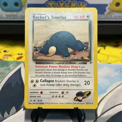 Pokemon TCG Rocket's Snorlax 033/132 Gym Heroes Rare Card - Image 1