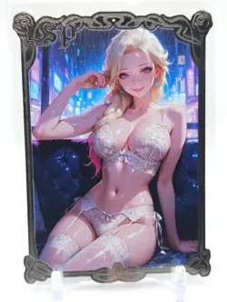 Goddess Story - Silver Metal Waifu Card - Elsa - NUMBERED #/100 - Image 1
