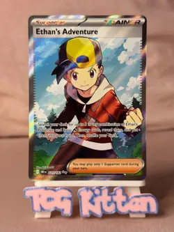 Ethans Adventure 221/182 Full Art Trainer Card Destined Rivals TCGKITTEN - Image 1