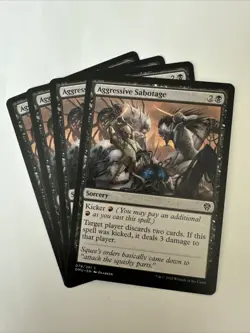 x4 Aggressive Sabotage DMU MTG 78/281 COMMON M/NM 4x - Image 1