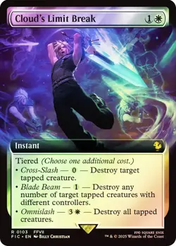 Cloud's Limit Break Foil Extended Art Final Fantasy MTG NM - Image 1