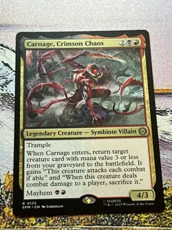 1x Carnage, Crimson Chaos NM Eng MTG - Marvel's Spider-Man - Image 1