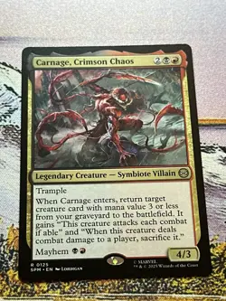 1x Carnage, Crimson Chaos NM Eng MTG - Marvel's Spider-Man - Image 2