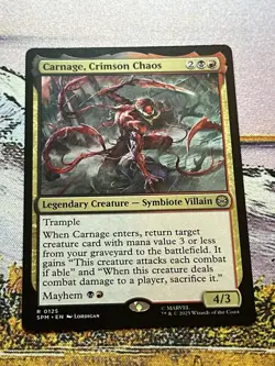 1x Carnage, Crimson Chaos NM Eng MTG - Marvel's Spider-Man - Image 3