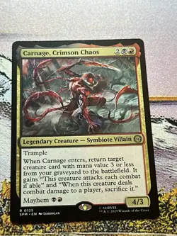 1x Carnage, Crimson Chaos NM Eng MTG - Marvel's Spider-Man - Image 4