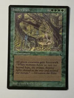 Magic the Gathering ~ MTG ~ 1x Hidden Path ~ LP ~ THE DARK - Image 1