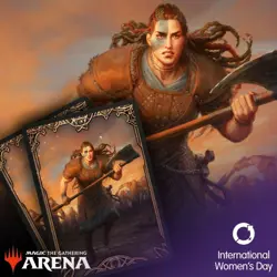 MTG Secret Lair International Women's Day Arena Sleeve Code. *IN-HAND* - Image 1