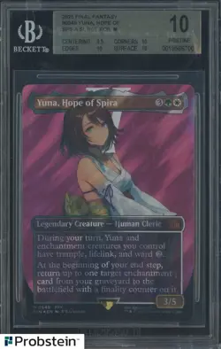 2025 MTG Final Fantasy EN Borderless Surge Foil #0549 Yuna Hope of Spira BGS 10 - Image 1