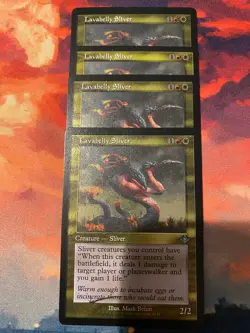 MTG Modern Horizons 2 Lavabelly Sliver Retro Frame Foil Etched x 4 - Image 1