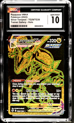 2022 Pokemon Rayquaza VMAX TG29/TG30 Silver Tempest Holo CGC 10 GEM MINT - Image 1