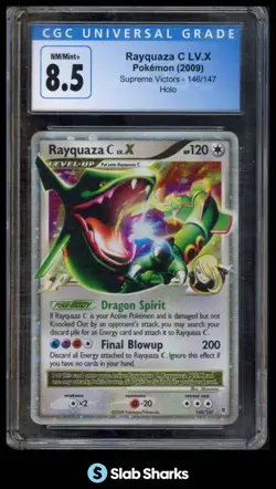 2009 POKEMON PLATINUM SUPREME VICTORS #146/147 RAYQUAZA C LV.X HOLO CGC 8.5 - Image 1