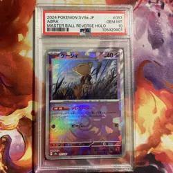 2024 POKEMON JPN SV8A-TERASTAL FEST EX MASTER BALL REVERSE HOLO #057 ABRA PSA 10 - Image 1