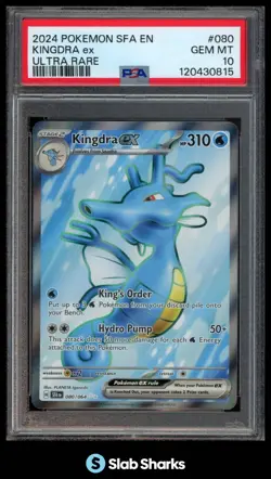2024 POKEMON SV SHROUDED FABLE - SFA EN #080/064 KINGDRA EX ULTRA RARE PSA 10 - Image 1