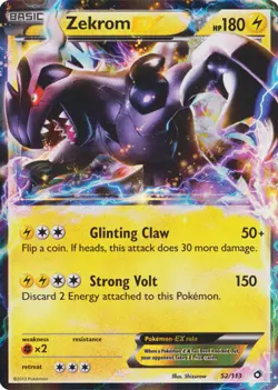 Zekrom EX Legendary Treasures LP-NM Pokemon TCG - Image 1