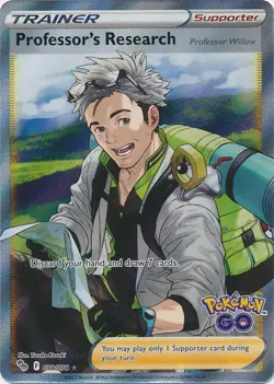 Professor's Research (Full Art) Pokemon GO LP-NM Pokemon TCG - Image 1