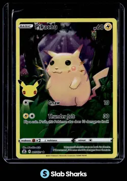 2021 POKEMON SWORD & SHIELD CELEBRATIONS #005/025 PIKACHU HOLO - Image 1