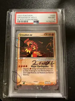 Pokemon | Groudon EX| PSA 8 NM-MT | Black Star Promo 002 Holo | 2 Swirls! - Image 1