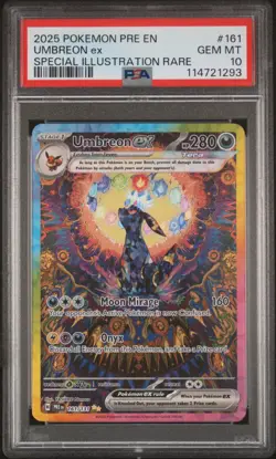 2025 POKEMON PRE EN-PRISMATIC EVOLUTIONS #161 UMBREON EX PSA 10 - Image 1