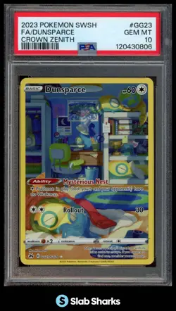 2023 POKEMON CROWN ZENITH #GG23/GG70 DUNSPARCE FULL ART GALARIAN GALLERY PSA 10 - Image 1
