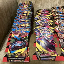 X32 Pokemon Cards TCG Mega Evolutions Booster Packs Sleeved Brand New Sealed - Image 2