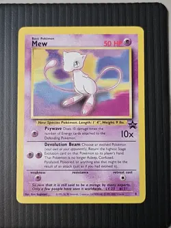 Pokemon Card - Mew #8 WoTC Black Star Promo Non Holo - Image 1